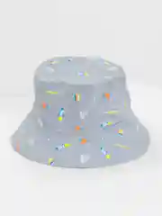 Серый меланж панама для мальчика, хлопок