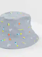 Серый меланж панама для мальчика, хлопок