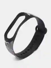 Серый силиконовый ремешок ПИКАЧУ для Xiaomi mi band 3 / 4 / 5 / 6