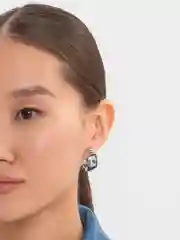 Прозрачный серьги кольца "Color", серьги женские полукольца, бижутерия