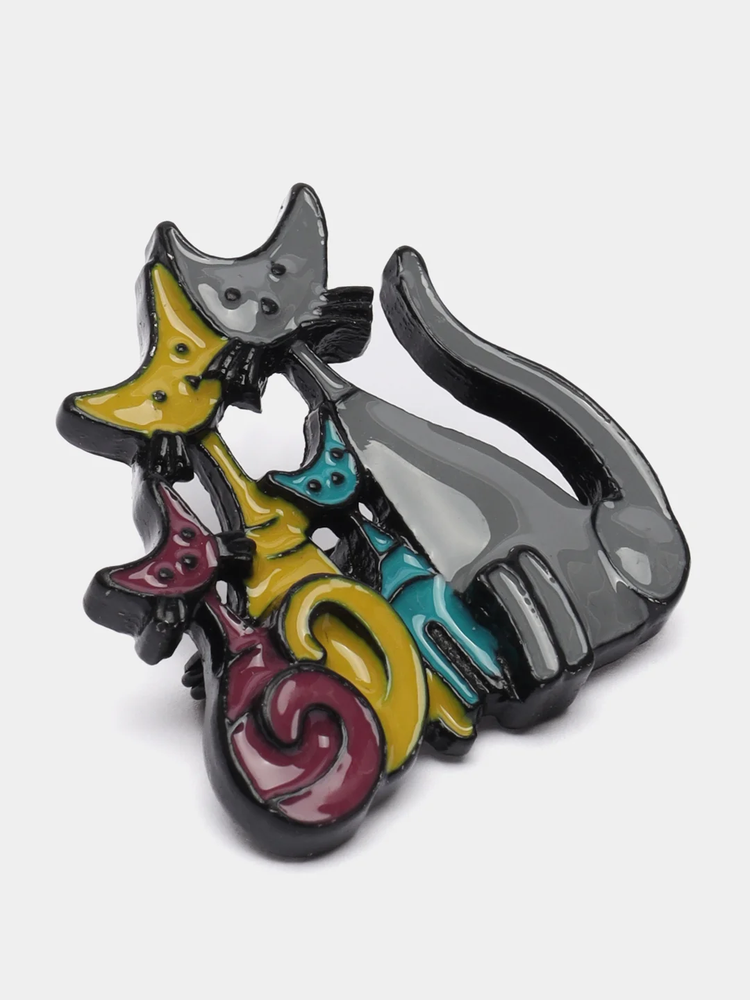 Серый брошь Кошки