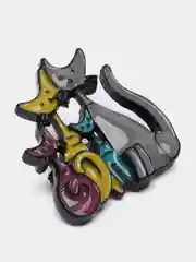 Серый брошь Кошки