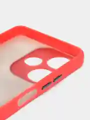 Красный чехол для Infinix Hot 30, Инфиникс Хот 30, пластиковый, матовый, с цветными кнопками
