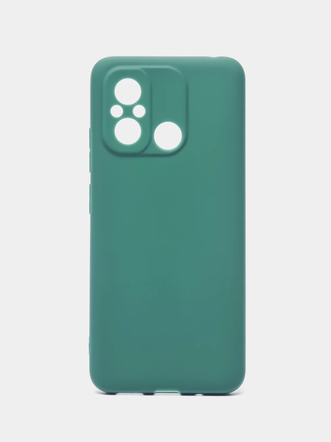 Тёмно-зелёный чехол для Xiaomi Redmi 12C (Сяоми Редми 12С), силиконовый, матовый
