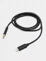 Черный кабель AUX - Lightning для iPhone 1 м, Высокое Качество Звука, Совместимость с Apple