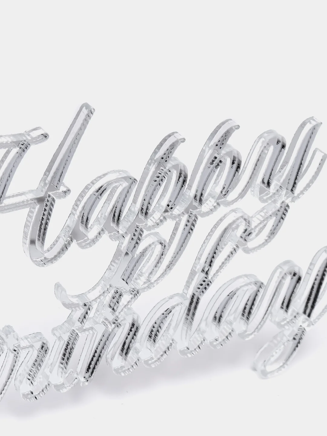 Золотой топпер #Т49 "Happy Birthday", из акрила для украшения торта