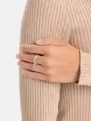 Серебряный кольцо с цепочкой "Good Luck"