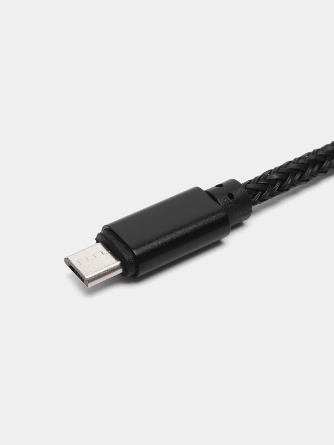 Черный плетёный зарядный кабель Micro-USB, Lightning, зарядка на Андроид, Айфон, 1 м, 2 м
