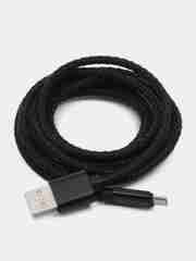 Черный плетёный зарядный кабель Micro-USB, Lightning, зарядка на Андроид, Айфон, 1 м, 2 м