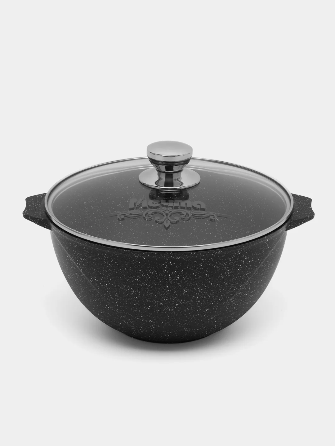 Казан для плова 4-10л Мечта, инновационное антипригарное покрытие Granit black, с крышкой
