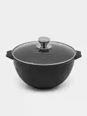 Казан для плова 4-10л Мечта, инновационное антипригарное покрытие Granit black, с крышкой