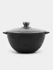 Казан для плова 4-10л Мечта, инновационное антипригарное покрытие Granit black, с крышкой