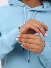 Голубой худи женское, утепленное