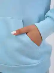 Голубой худи женское, утепленное
