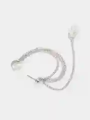 Серебряный серьга-кафф, зажим с многослойной цепочкой
