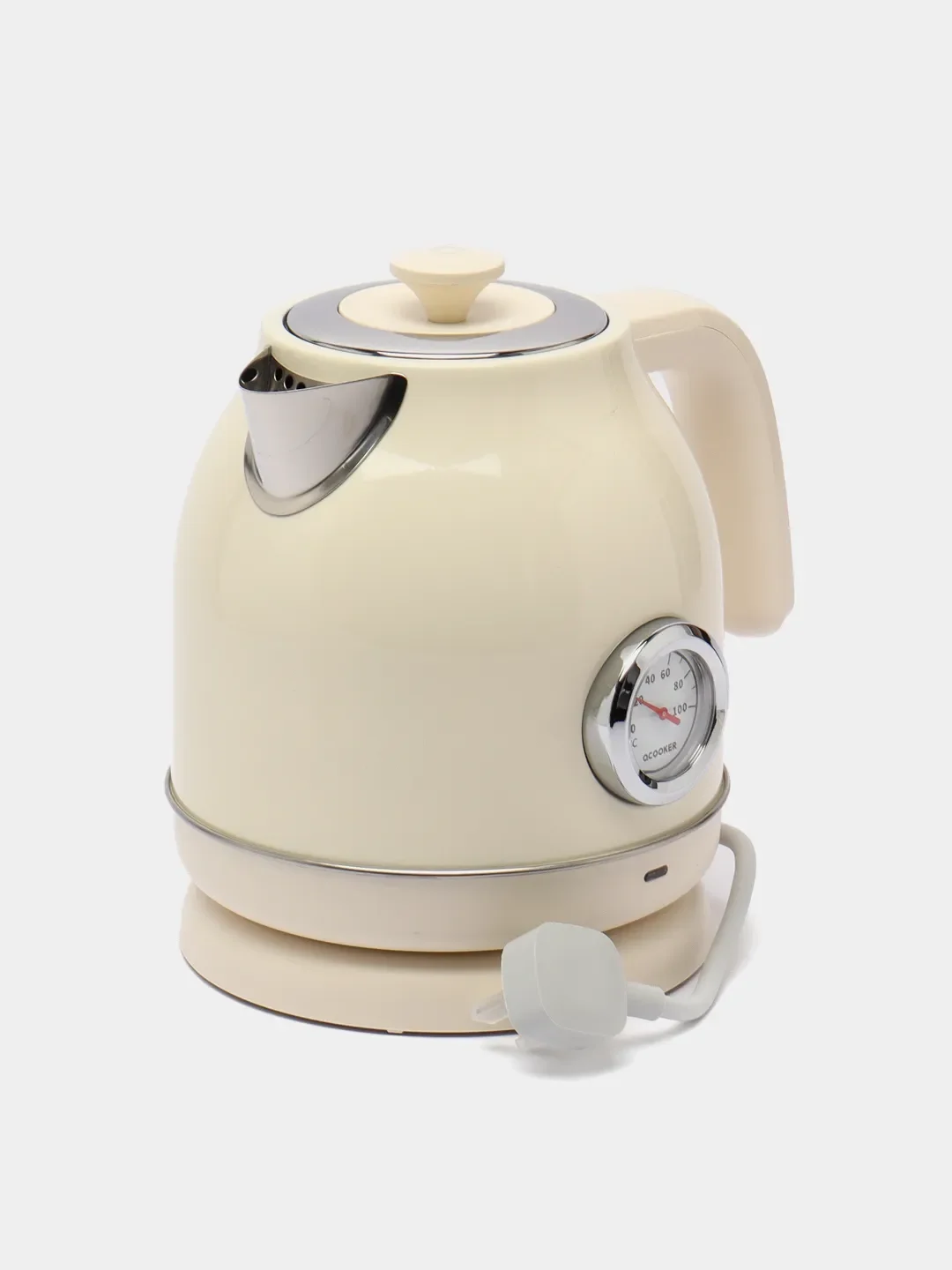 Белый чайник Xiaomi Qcooker Kettle с датчиком температуры