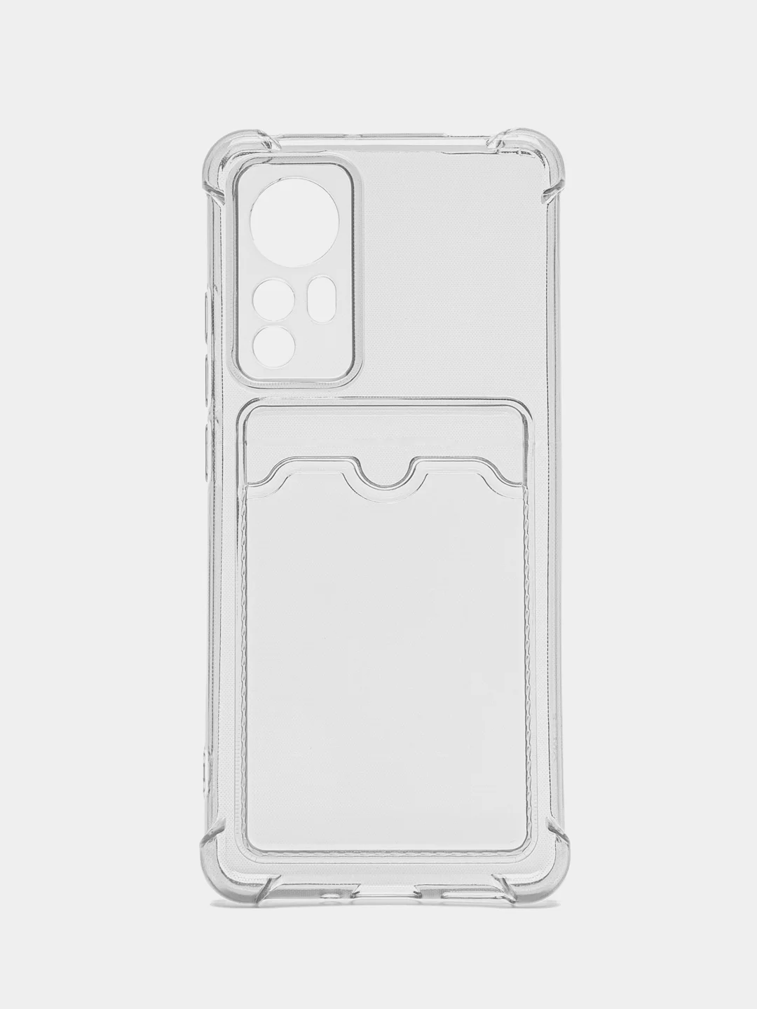 Серый силиконовый чехол Xiaomi 12/12X/12S (Сяоми 12/12Х/12С), прозрачный