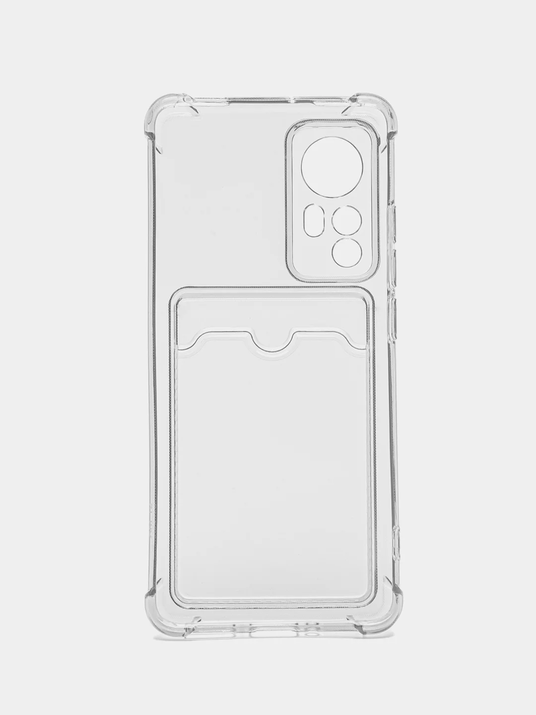 Серый силиконовый чехол Xiaomi 12/12X/12S (Сяоми 12/12Х/12С), прозрачный