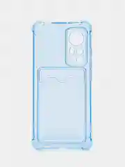 Синий меланж силиконовый чехол Xiaomi 12/12X/12S (Сяоми 12/12Х/12С), прозрачный