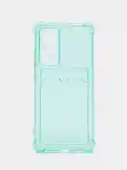 Бирюзовый силиконовый чехол Xiaomi 12/12X/12S (Сяоми 12/12Х/12С), прозрачный