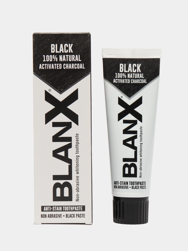 Отбеливающая зубная паста BlanX Black Charcoal, с активным древесным углем, 75 мл