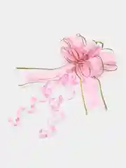 Розовый бант-бабочка, 14 см