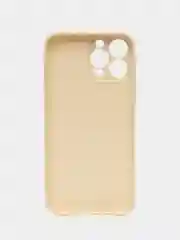 Бежевый чехол для iPhone 13 Pro Max с защитой камеры силиконовый на айфон про макс