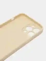 Бежевый чехол для iPhone 13 Pro Max с защитой камеры силиконовый на айфон про макс