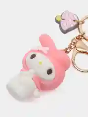 Белый брелок My Melody, Kuromi, Sinnamoroll, Hello Kitty