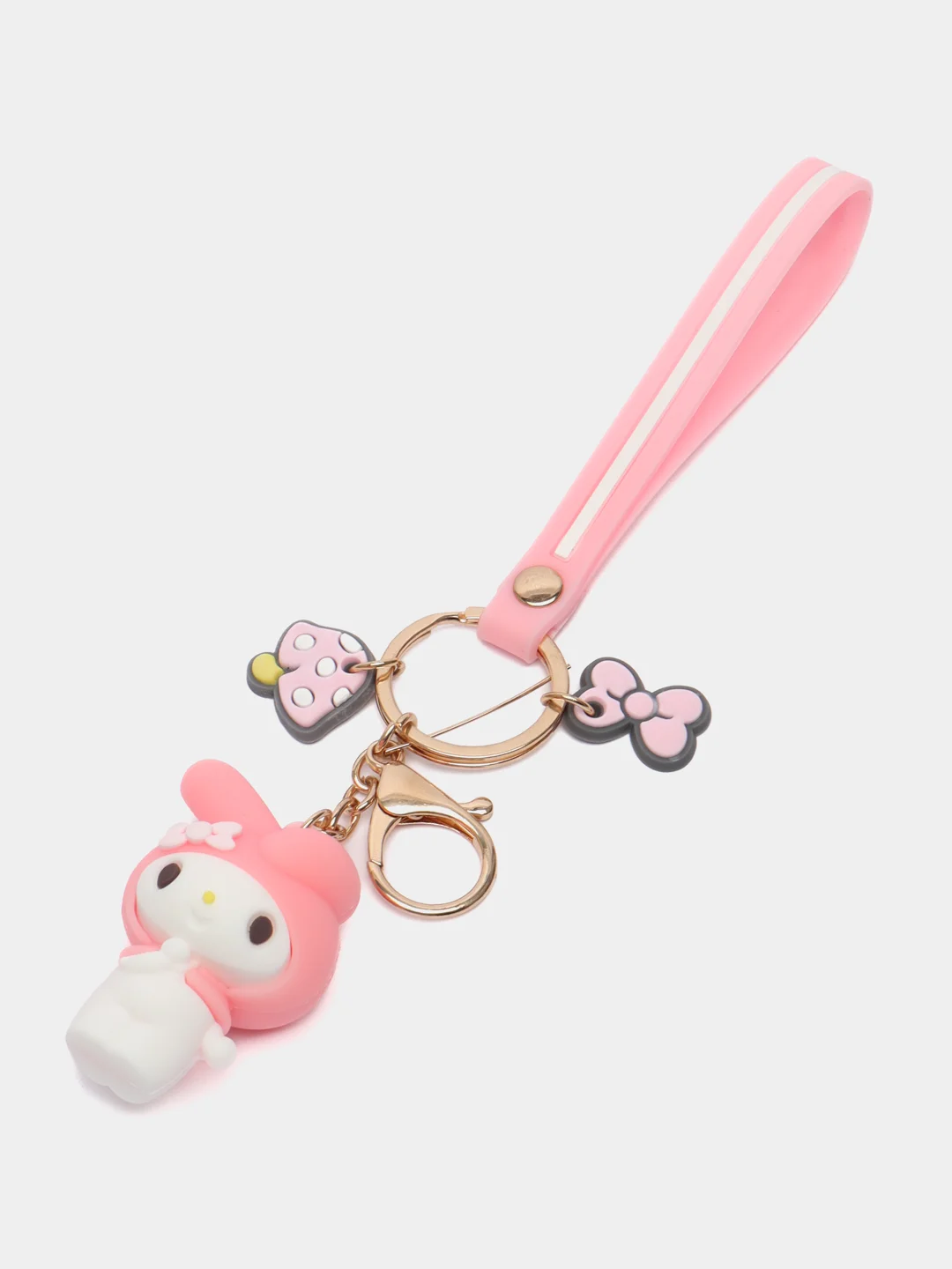 Белый брелок My Melody, Kuromi, Sinnamoroll, Hello Kitty