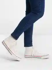 Белый кеды женские, высокие