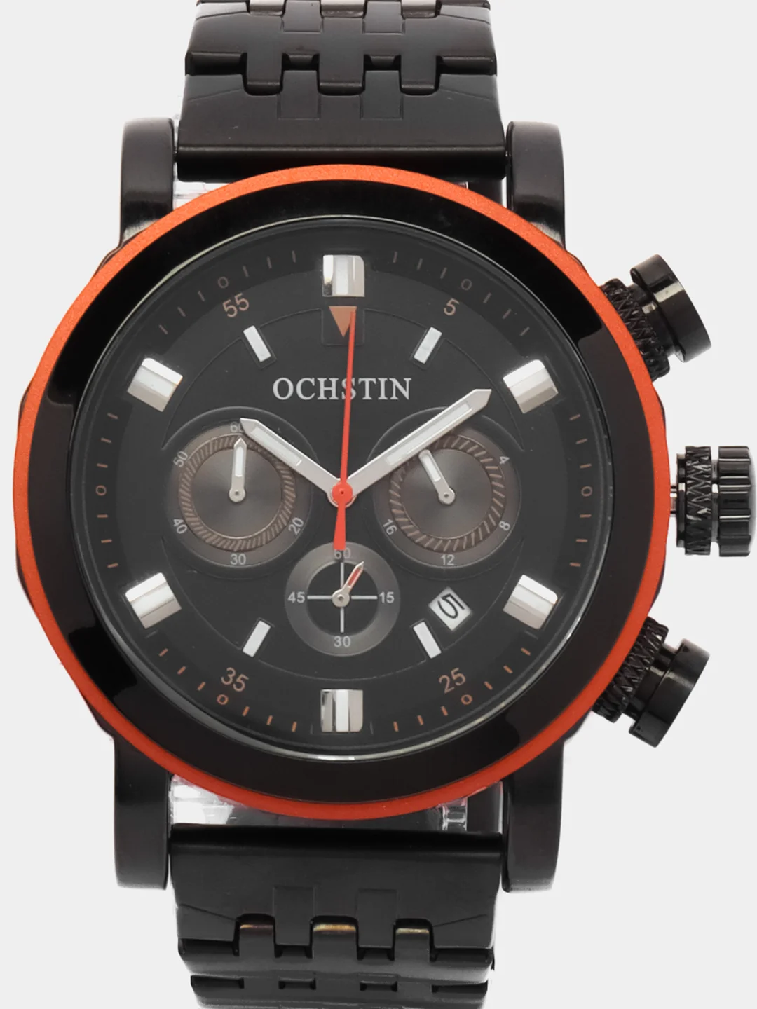 Оранжевый мужские наручные часы Ochstin 6064B с хронографом в подарочной упаковке