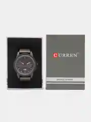 Коричневый мужские наручные часы Curren 8376 с хронографом в подарочной упаковке