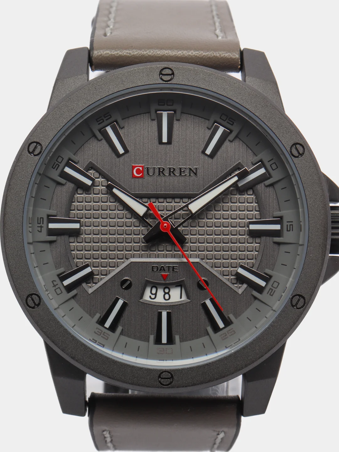 Коричневый мужские наручные часы Curren 8376 с хронографом в подарочной упаковке
