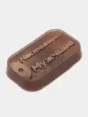 Бронзовый сувенирное мыло ручной работы "Пистолет и жетон"