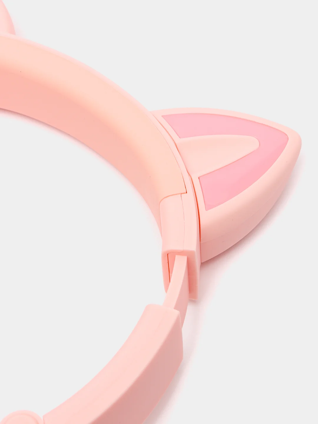 Розовый беспроводные светящиеся наушники Borofone BO18 Cat ear, накладные наушники полноразмерные