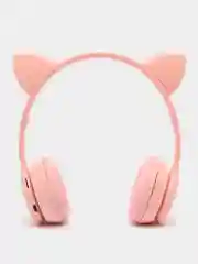 Розовый накладные Bluetooth-наушники More choice HW24kids, беспроводные наушники 200 мАч