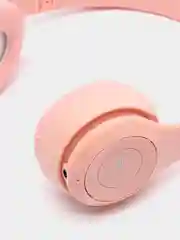 Розовый накладные Bluetooth-наушники More choice HW24kids, беспроводные наушники 200 мАч