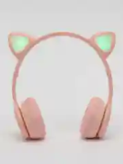 Розовый накладные Bluetooth-наушники More choice HW24kids, беспроводные наушники 200 мАч