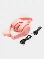 Розовый накладные Bluetooth-наушники More choice HW24kids, беспроводные наушники 200 мАч