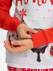 Белый пижама для девочки и мальчика/новогодняя пижама/пижама детская