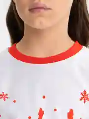 Белый пижама для девочки и мальчика/новогодняя пижама/пижама детская