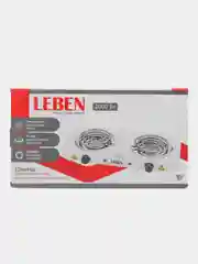 Плитка двухконфорочная LEBEN 2000 Вт, спираль d.14 cм