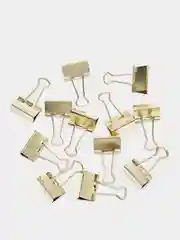 Зажимы для бумаг BRAUBERG EXTRA, КОМПЛЕКТ 12 шт, 32 мм, на 140 л, золотистые, европодвес
