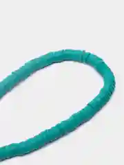 Светло-синий бусины плоские из полимерной глины, ручной работы