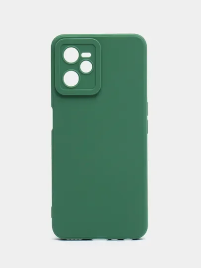 Прозрачный чехол силиконовый Realme C35 (Реалми С35) с защитой камеры, матовый