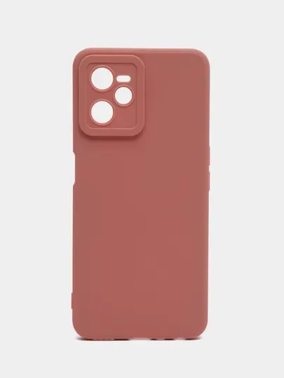 Прозрачный чехол силиконовый Realme C35 (Реалми С35) с защитой камеры, матовый