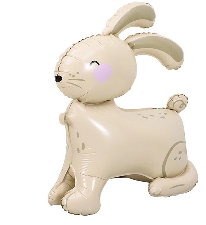 Шар Кролик, Заяц, Зайчик, стоячий, 4D, фольгированный