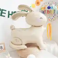 Шар Кролик, Заяц, Зайчик, стоячий, 4D, фольгированный