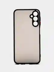 Черный чехол для Samsung Galaxy A24, Самсунг Галакси А24, пластиковый, матовый, с цветными кнопками